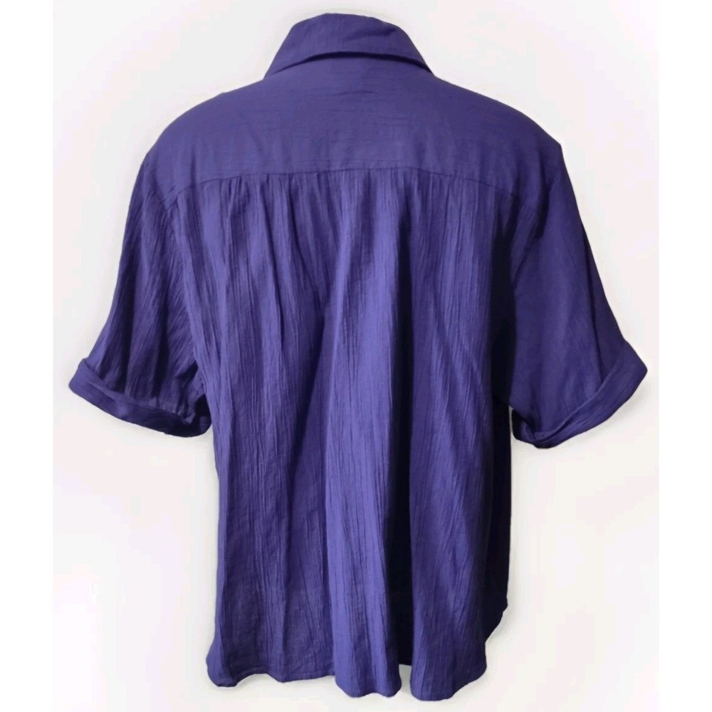 Shirt & Pants Set Womens 4XL Plus Size Vicki Wayne's Crinkle Style Pant Pockets - Picture 5 of 16